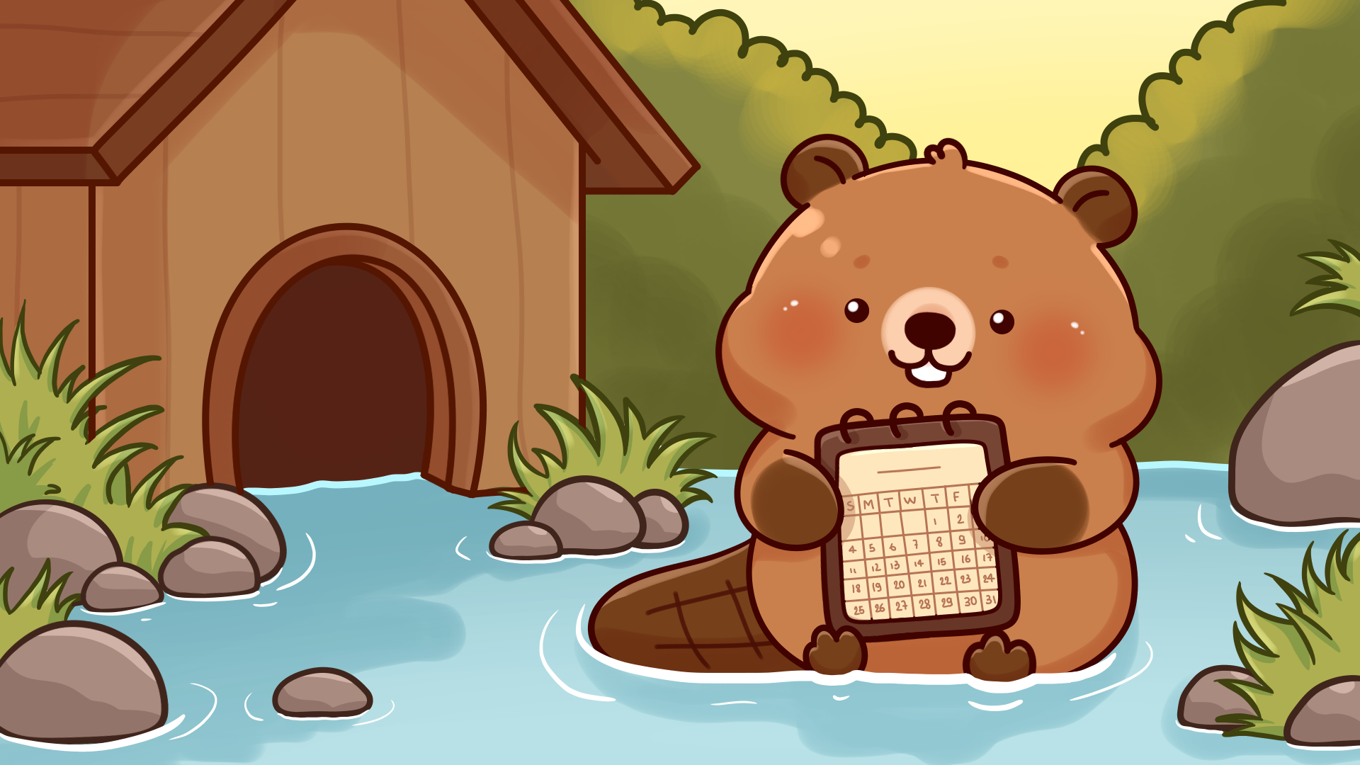 The Little Dam Goals planner with Zeno the beaver